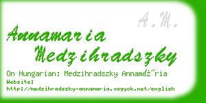 annamaria medzihradszky business card